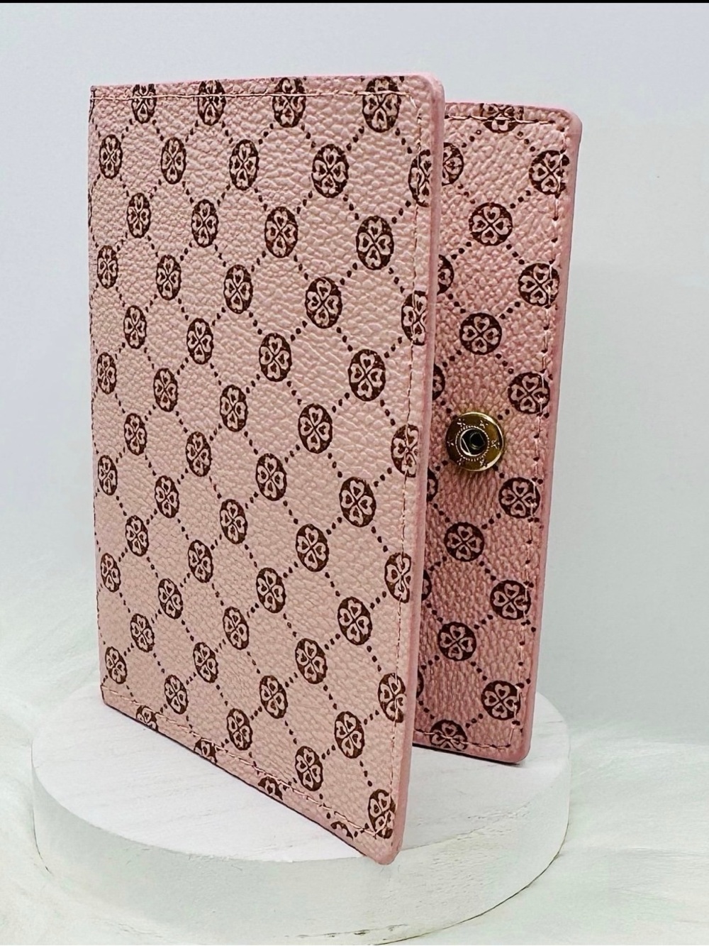Women's Pink Patterned Passport Holder - Picture 2 of 5